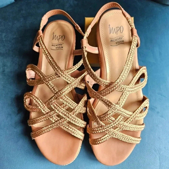Impo Shoes - Impo Bristol Rose Gold Sandals - Size 8.5